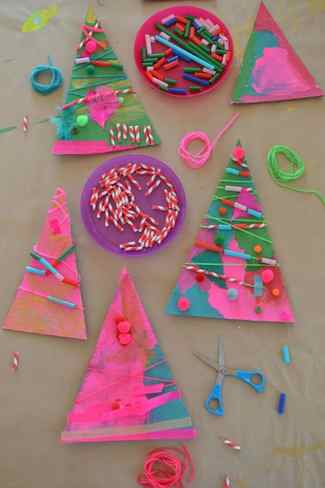 christmas-art-for-kids-cardboard-trees