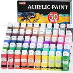 Sponsored Ad - Shuttle Art Acrylic Paint for Artists, 50 Colors , 2oz/60ml Bottles, Rich Pigmented, Water Proof, Premium, . 