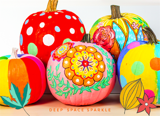 How to Paint Pumpkins: painting the design