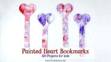 Painted heart bookmarks are perfect non-candy gifts to give this Valentine
