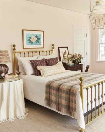 farmhouse in 10 acre pecan grove in the mississippi delta designed by holly audrey williams and rachel hardage barrett, pale pink bedroom