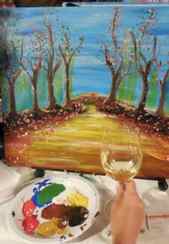 Sip and Paint Party for Team Building