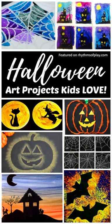 Halloween painting ideas and art projects for kids