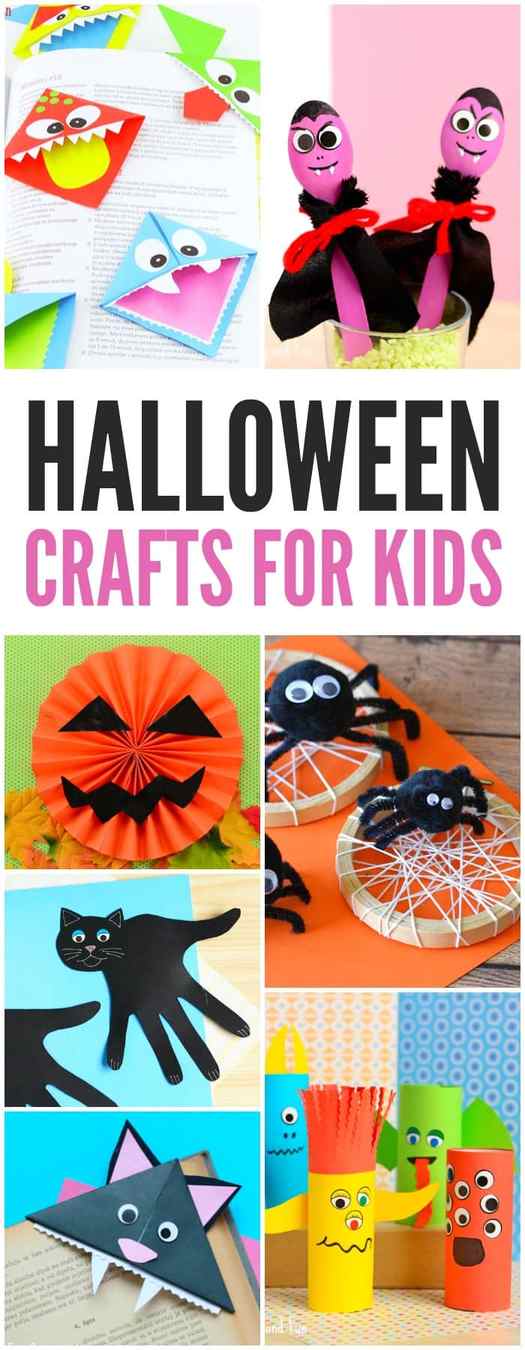 Lots of great and easy Halloween crafts for kids, from simple ideas for toddlers and preschoolers to art and craft tutorials for older kids. Simple and fun.