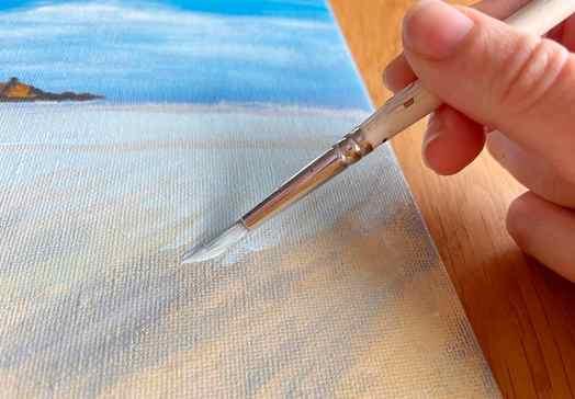 Glazing acrylic painting technique