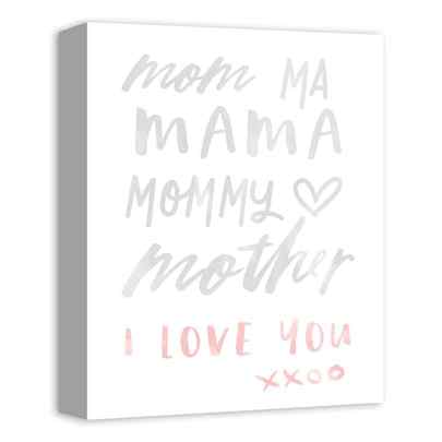 mom mama mommy mother i love you Canvas Wall Art for mom