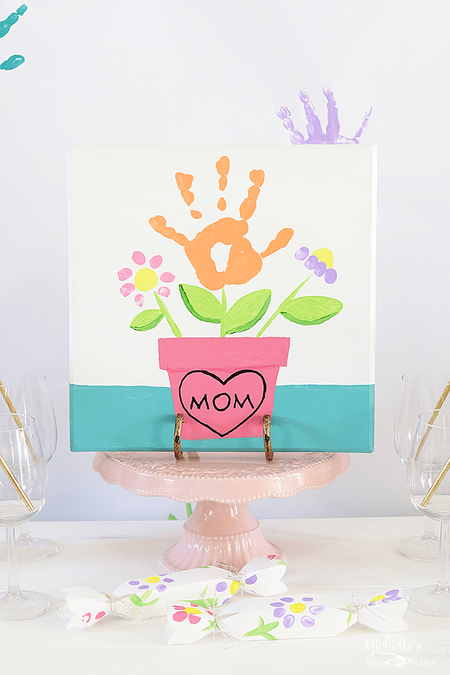 Mommy and Me Painting Party Centerpiece
