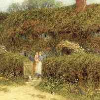 A Cottage at Freshwater Isle of Wight by Helen Allingham