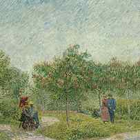 Garden in Montmarte with lovers by Vincent van Gogh