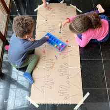 drop cloth for painting with toddlers 