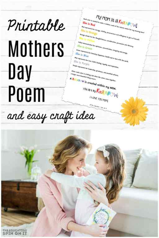 Printable Mothers Day Poem for Kids