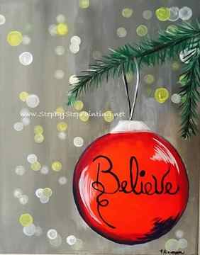 Christmas ornaments painting