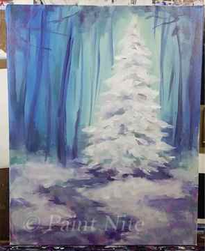 How to paint white fir trees