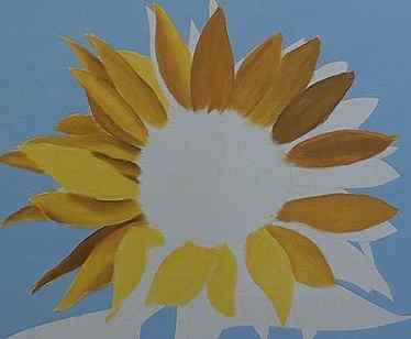 painting the tonal values of the petals