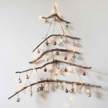 christmas crafts stick tree