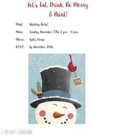 Christmas Painting Party Invitation