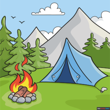 How to Draw a Camping Scene Featured Image
