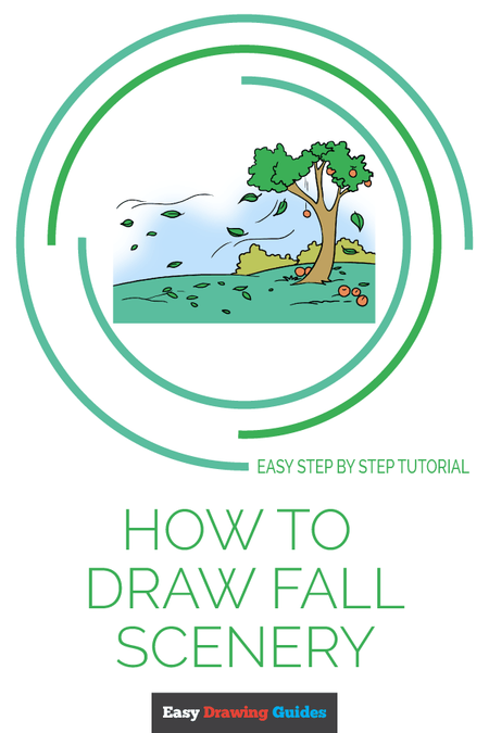 How to Draw Fall Scenery | Share to Pinterest