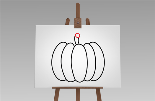 how to draw a simple pumpkin