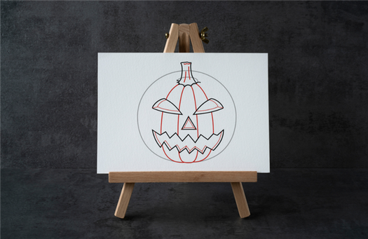 how do you draw a pumpkin