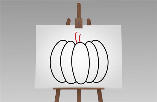 step by step pumpkin drawing