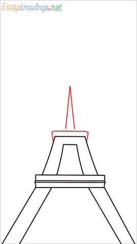 How to draw the Eiffel tower step (5)