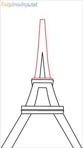 How to draw the Eiffel tower step (6)