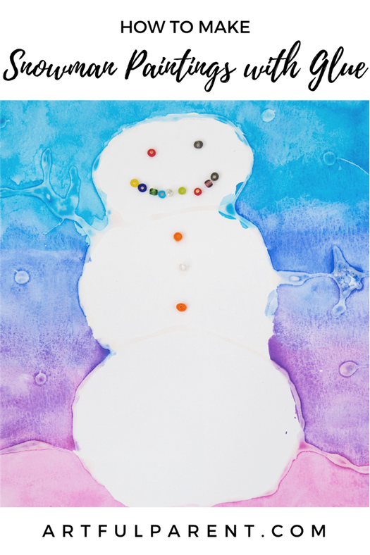snowman painting pin