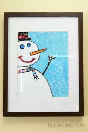 winter art projects for kids ~ Snowman Painting