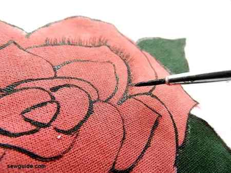 easy fabric painting rose tutorial