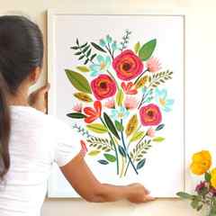 make a beautiful framed large wall art for almost FREE, on canvas or paper!