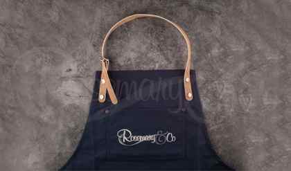 ROSEMARY & CO APRON WITH CORK STRAPS