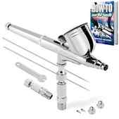 PointZero Dual-Action 7cc Gravity-Feed Airbrush 3 Tip Set .2mm .3mm .5mm