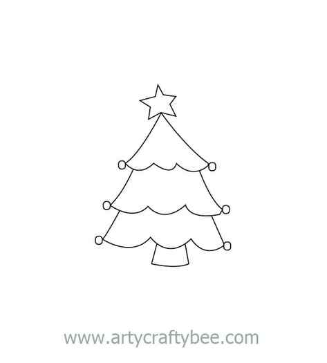 christmas tree drawing images 13
