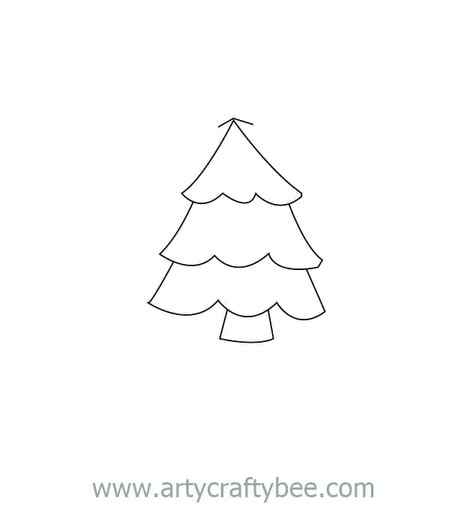christmas tree drawing easy 08