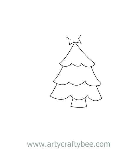 christmas tree drawing for kids 10
