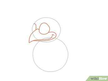 Step 2 Draw the details of the turkey’s head using circles and curve lines for the beak.