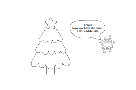 Step 7- How to draw a Christmas tree- Kids activities blog- Let