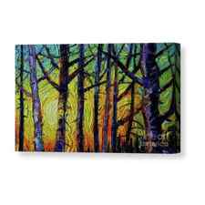 Forest layers 1 - modern impressionist palette knives oil painting Canvas Print / Canvas Art by Mona Edulesco