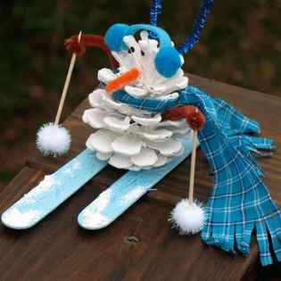 pinecone-snowman-craft
