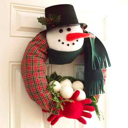 snowman-wreath
