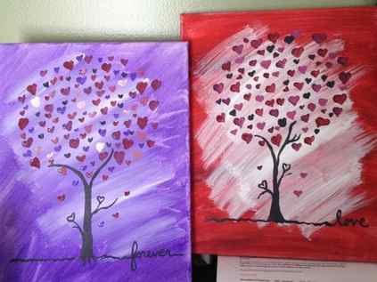 How to make an easy Valentines Day Painting