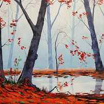 Autumn River Painting by Graham Gercken