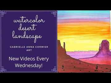 How to Paint a Watercolor Desert Landscape Fast and Easy Beginner Level