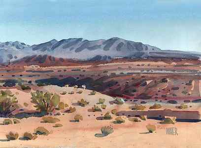 Wall Art - Painting - Desert in New Mexico by Donald Maier