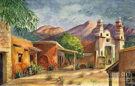 Wall Art - Painting - Old Tucson by Marilyn Smith