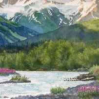Glacier Creek Summer Evening by Sharon Freeman