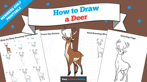 How to Draw a Deer Printable Thumbnail
