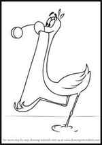 How to Draw Yo Yo Flamingo from Fantasia