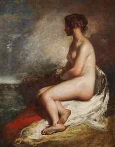 Wall Art - Painting - Study of a Seated Nude by William Etty